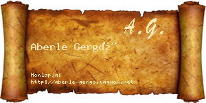 Aberle Gergő névjegykártya