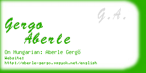 gergo aberle business card